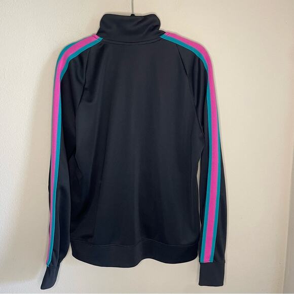 Nike Sportswear N98 Black Track Jacket Zip Up Teal Purple Stripes Menโs Medium - Picture 7 of 11